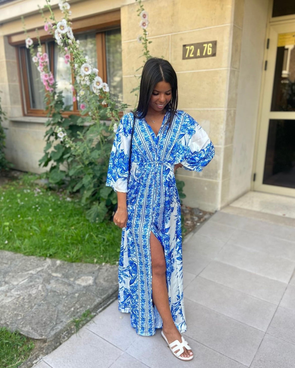 Robe kimono Kaoutare bleu