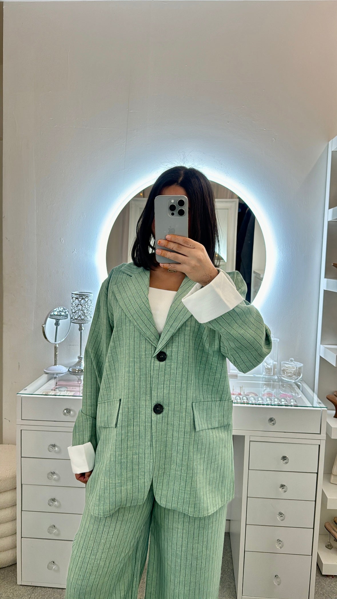 Ensemble blazer Imen vert