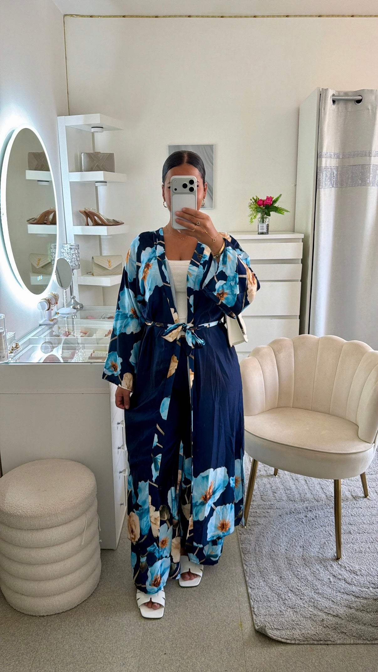 Ensemble kimono Ayline bleu