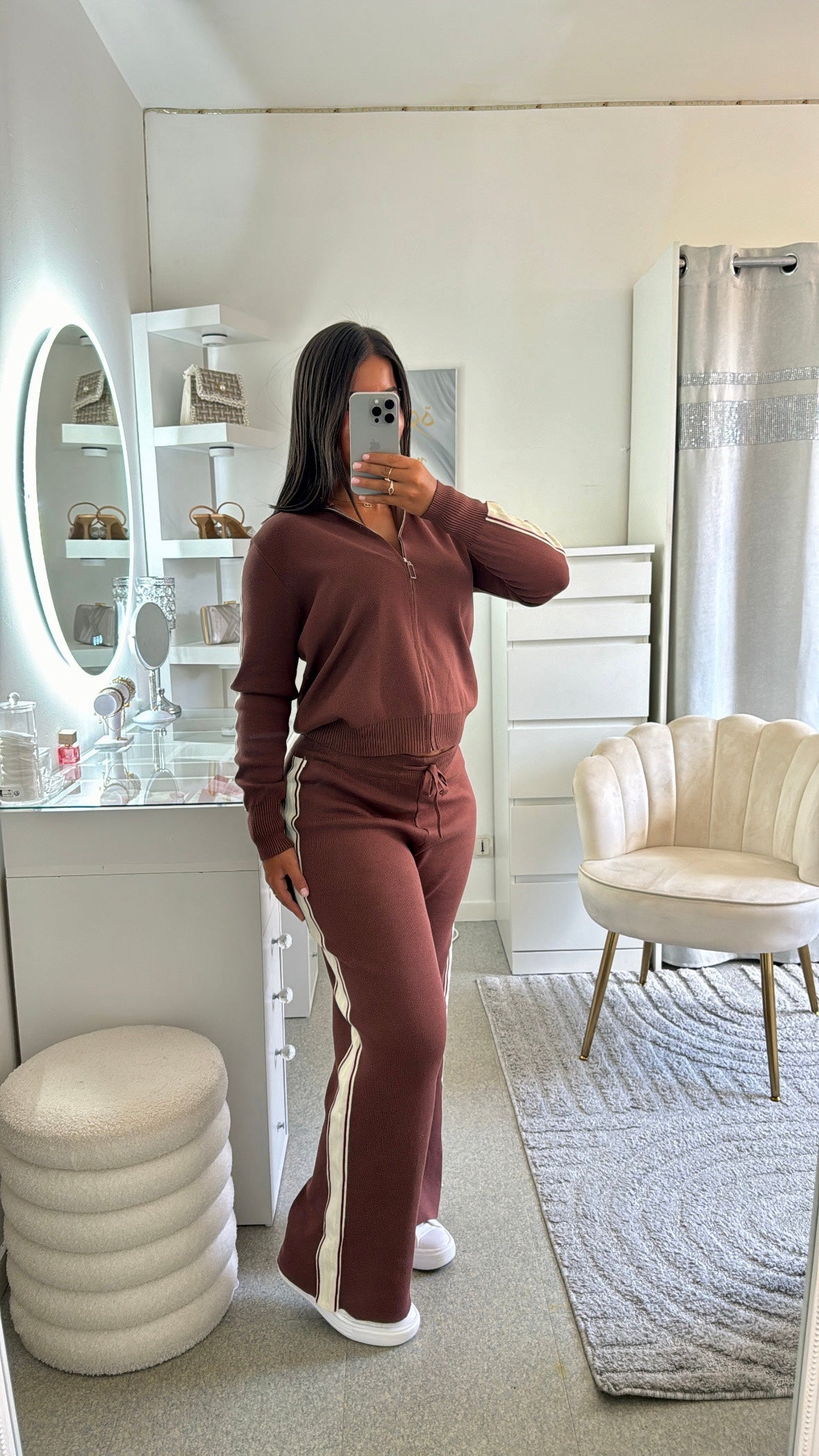 Ensemble Sourour en marron