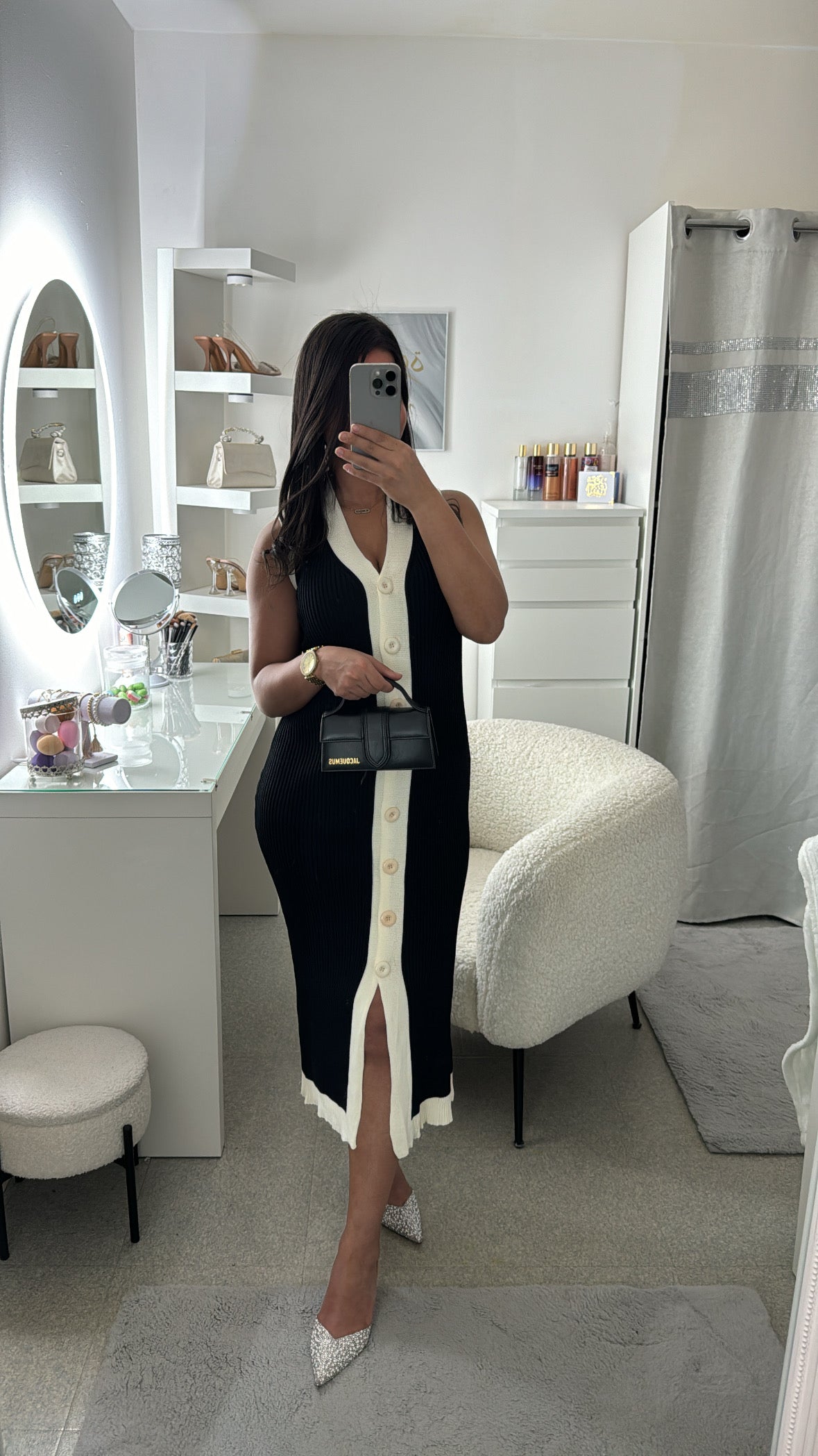 Robe sans manche noir