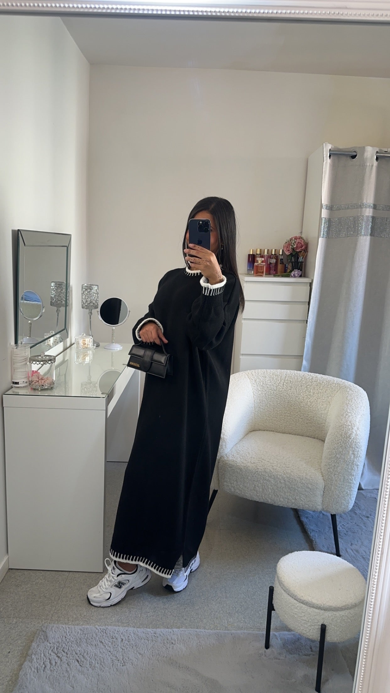 Robe pull long noir