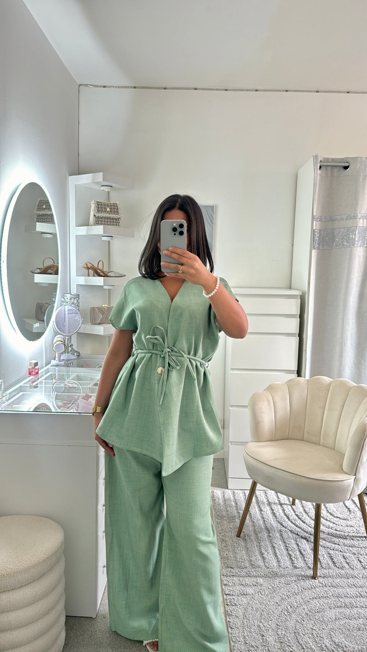 Ensemble jasmin vert d’eau