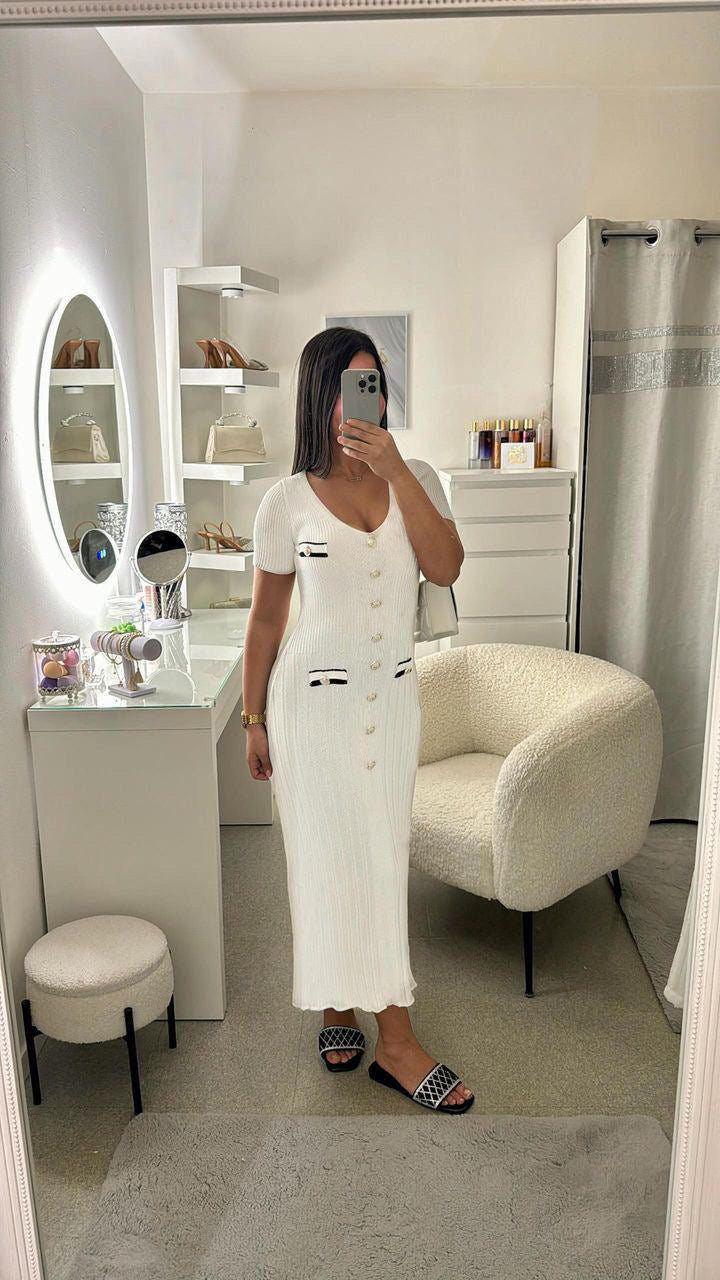 Robe façon Sandro blanc