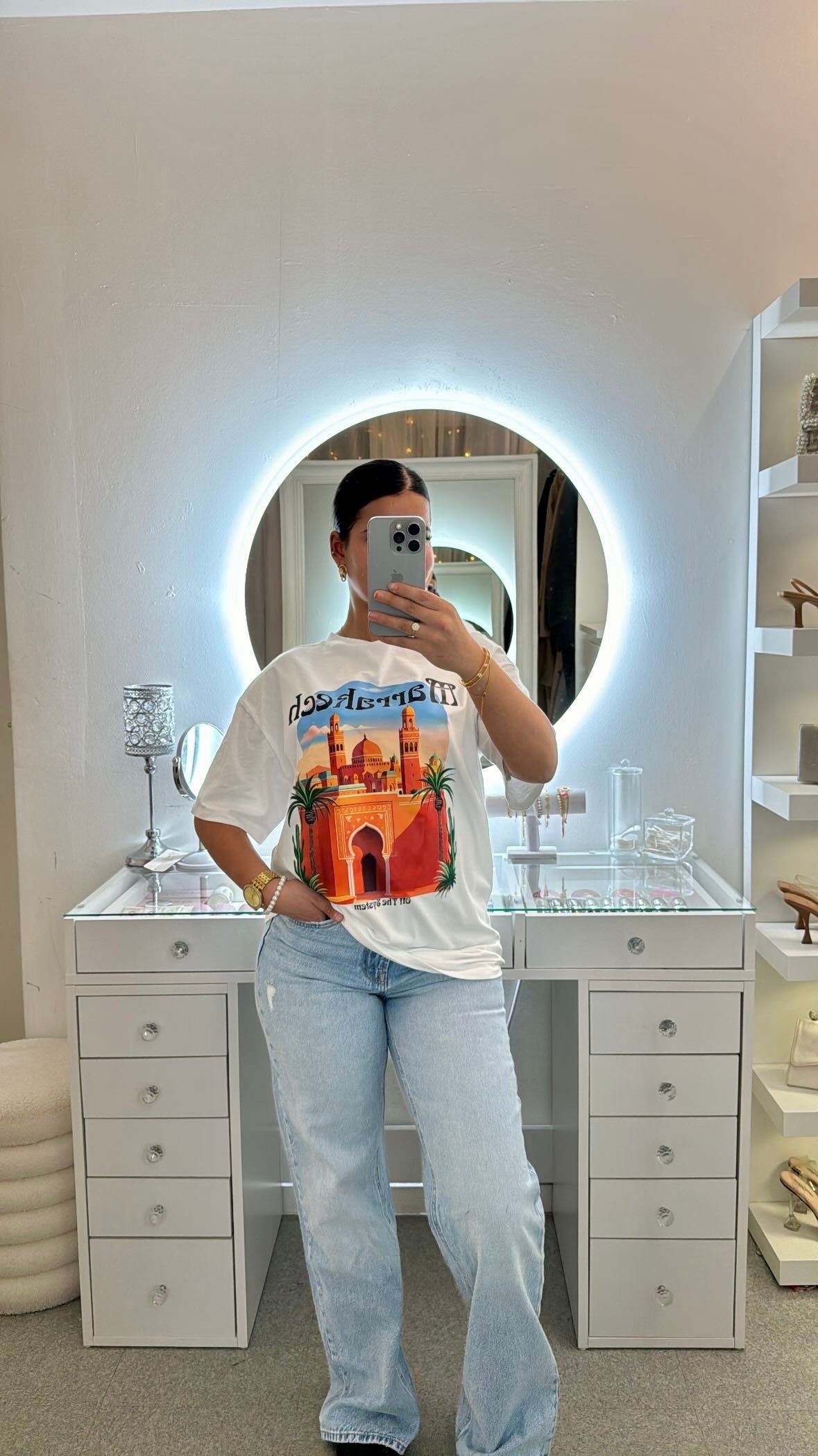 T-shirt Marrakech blanc
