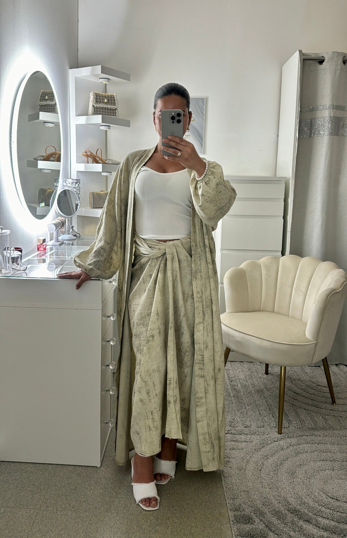 Ensemble Salma à nouer vert