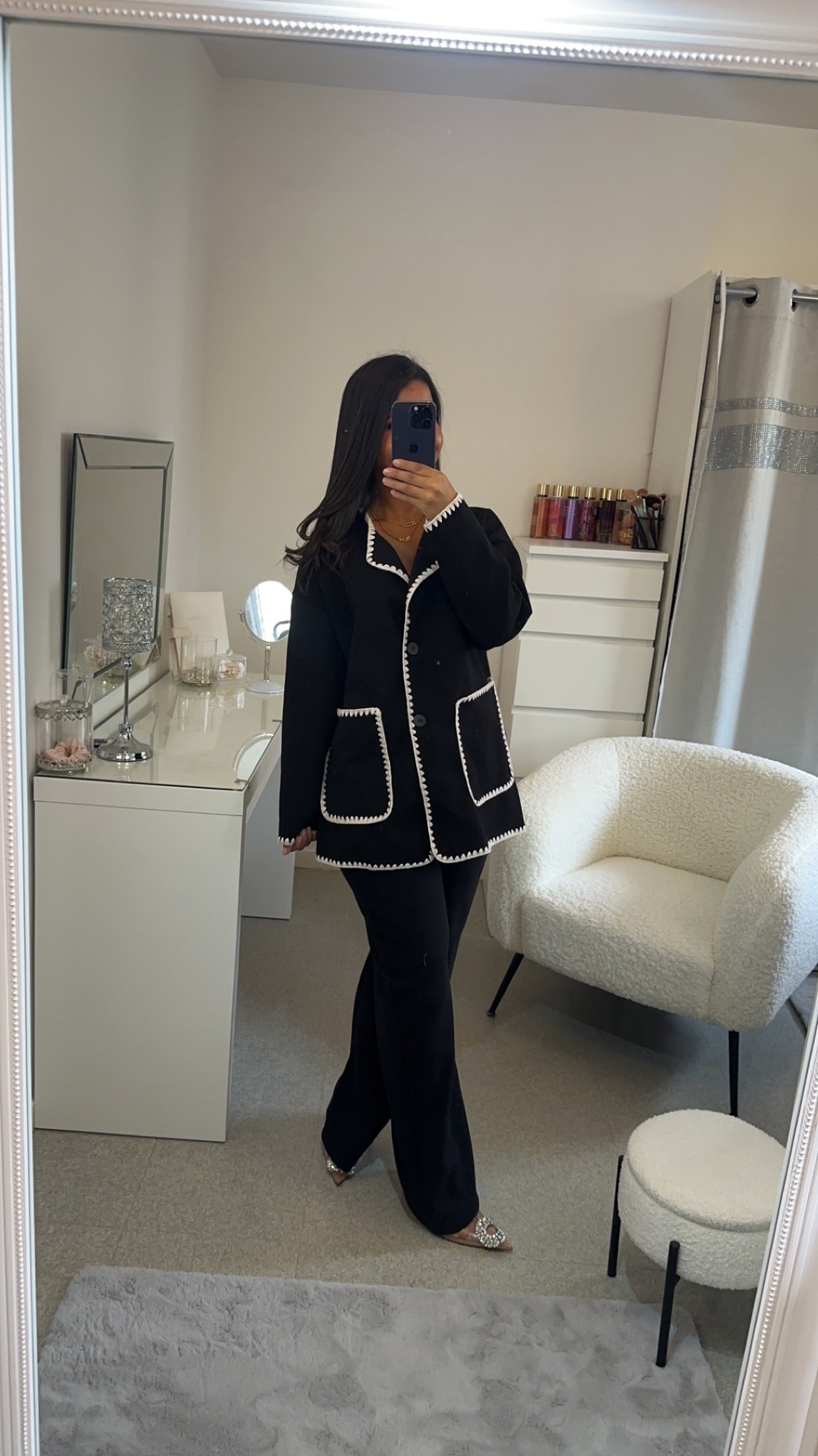 Ensemble veste en laine noir