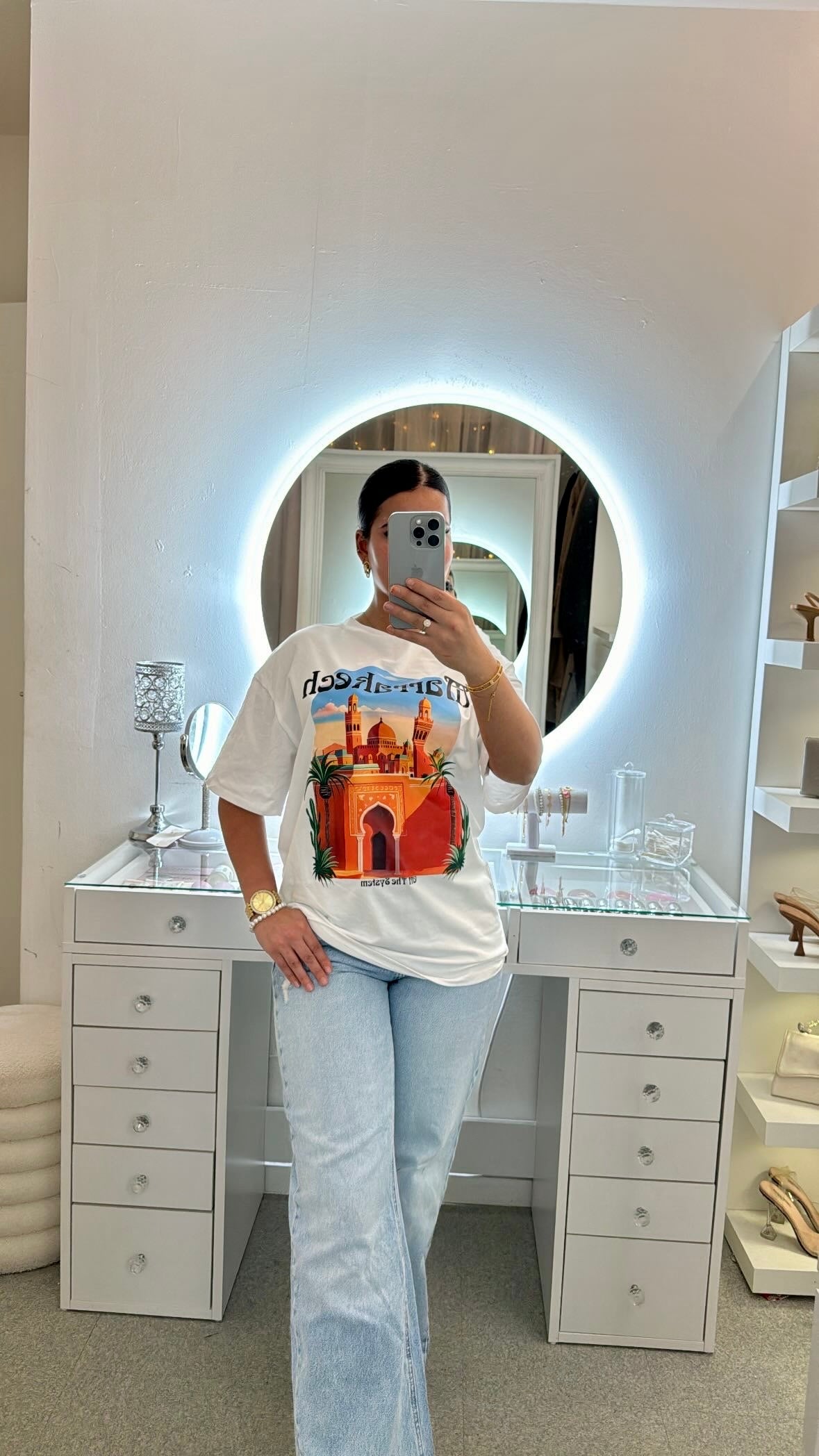 T-shirt Marrakech blanc