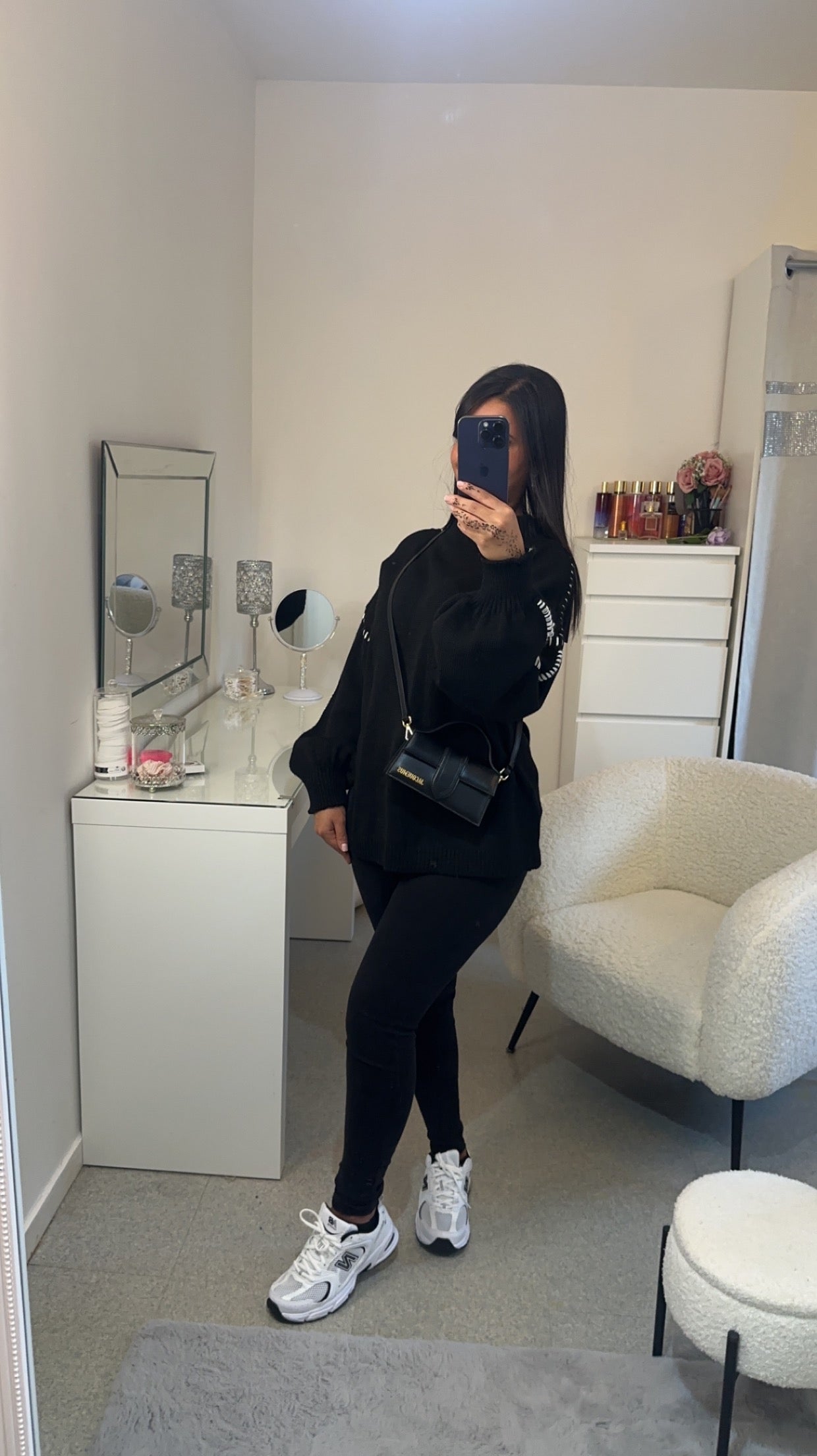 Pull surpiqûres noir