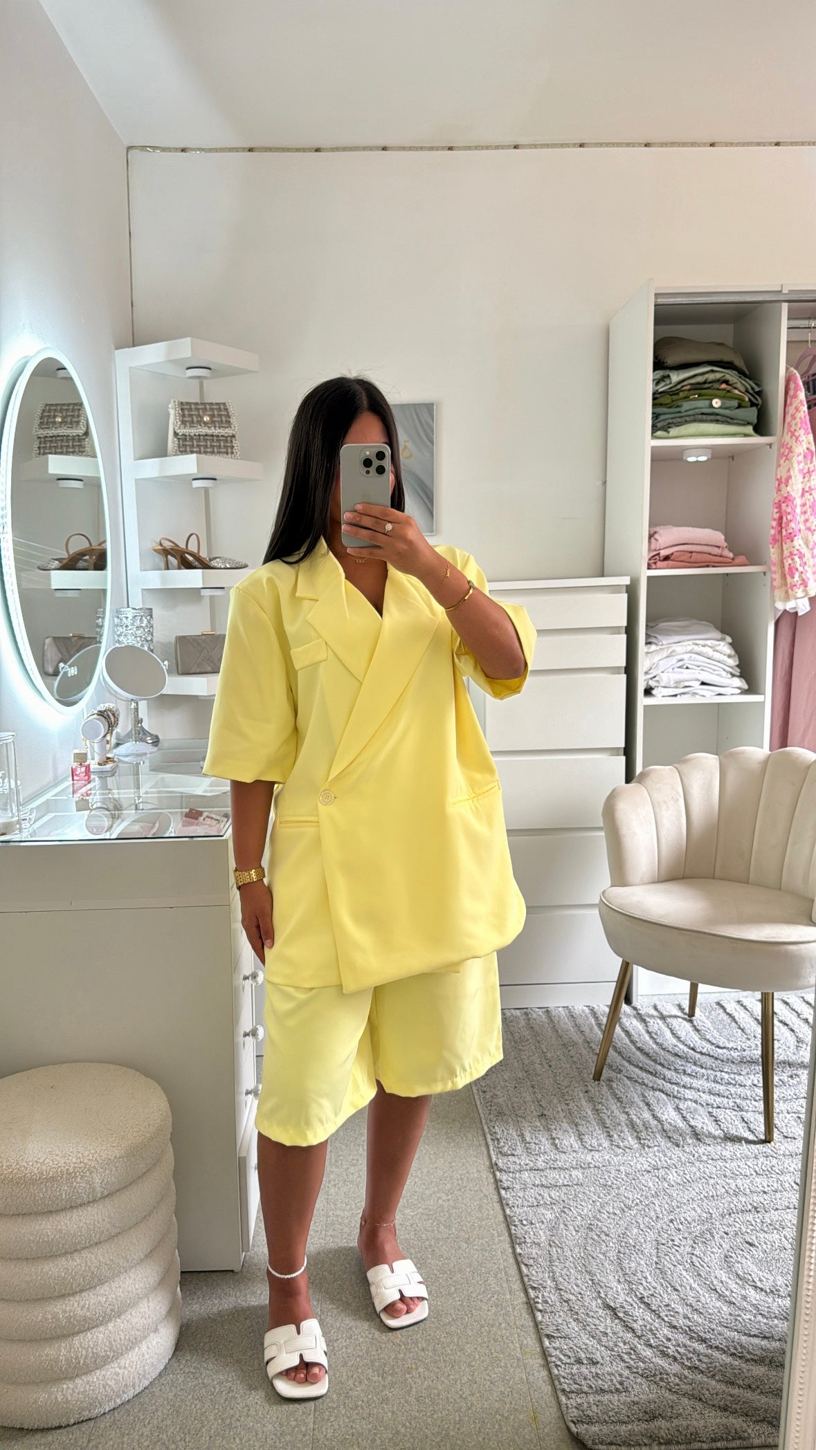Ensemble short Melanie jaune