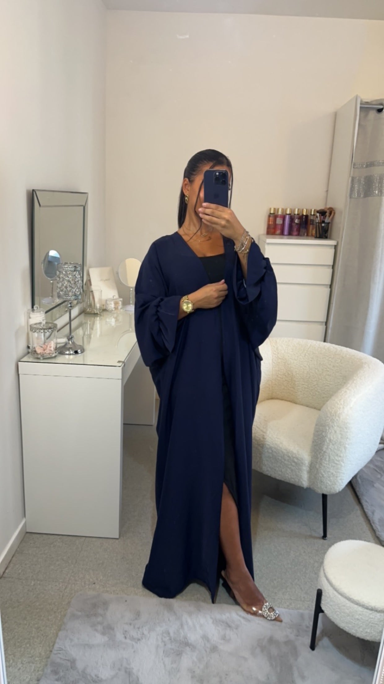 Kimono à manche bouffante bleu