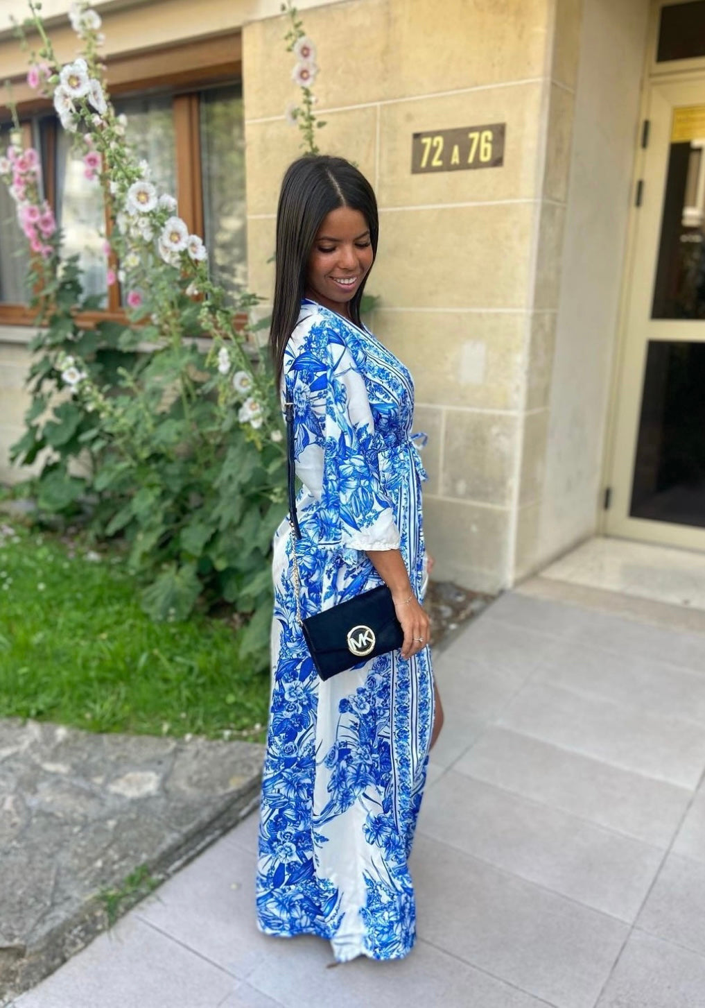 Robe kimono Kaoutare bleu