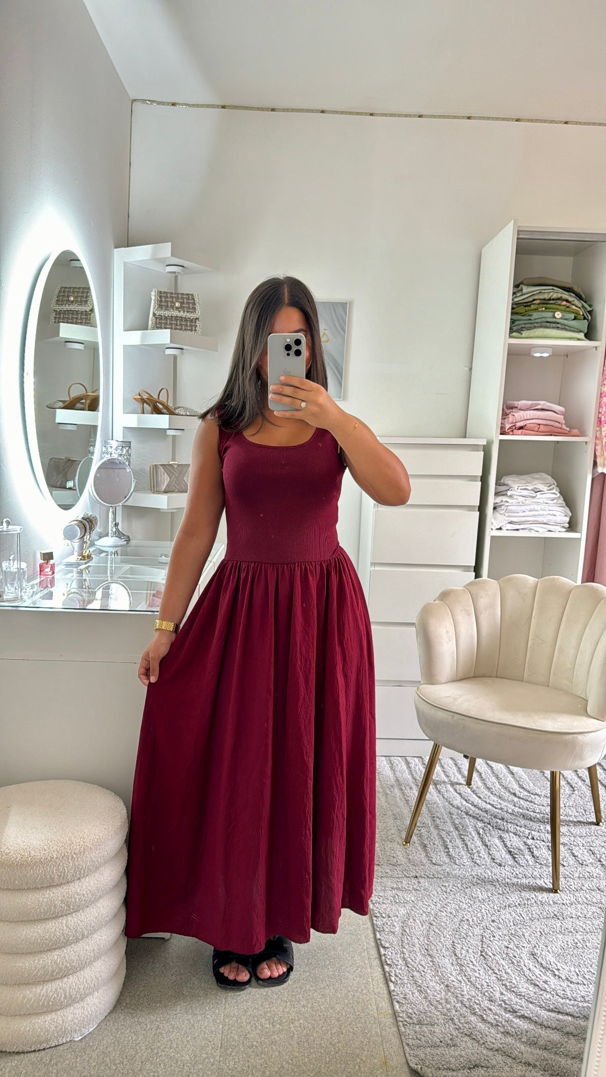 Robe Melinda bordeaux