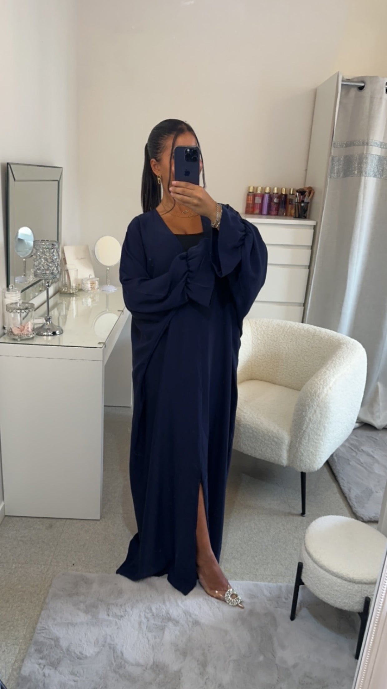 Kimono à manche bouffante bleu