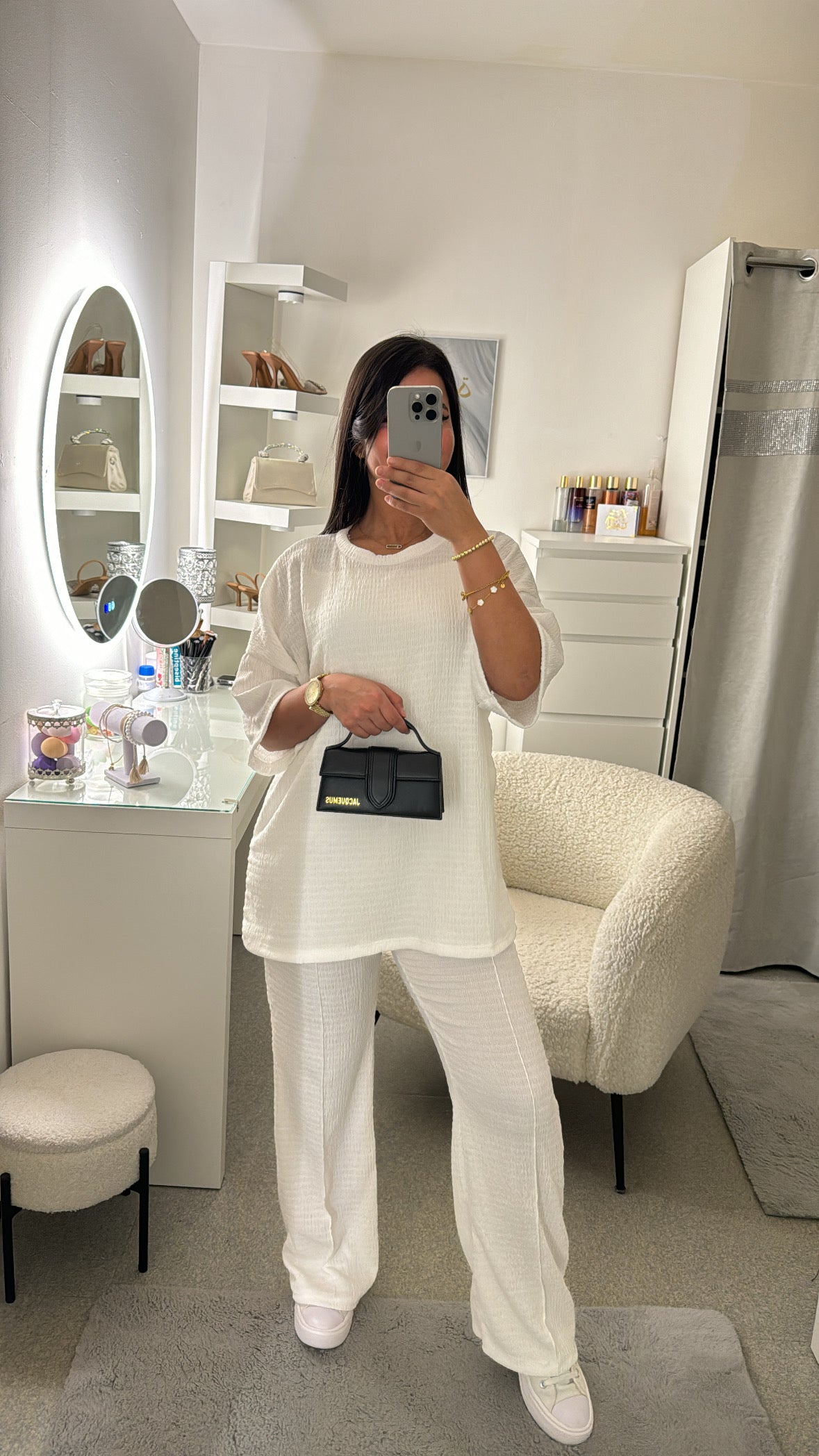 Ensemble tee shirt décontracté blanc