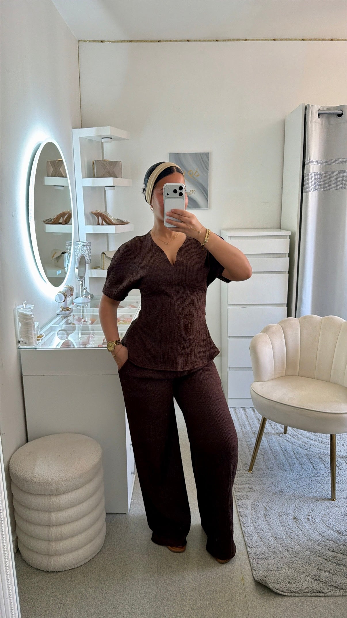 Ensemble Coralie en marron