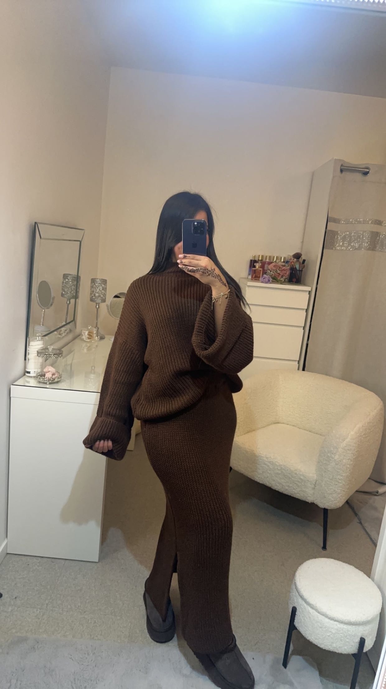 Ensemble jupe marron