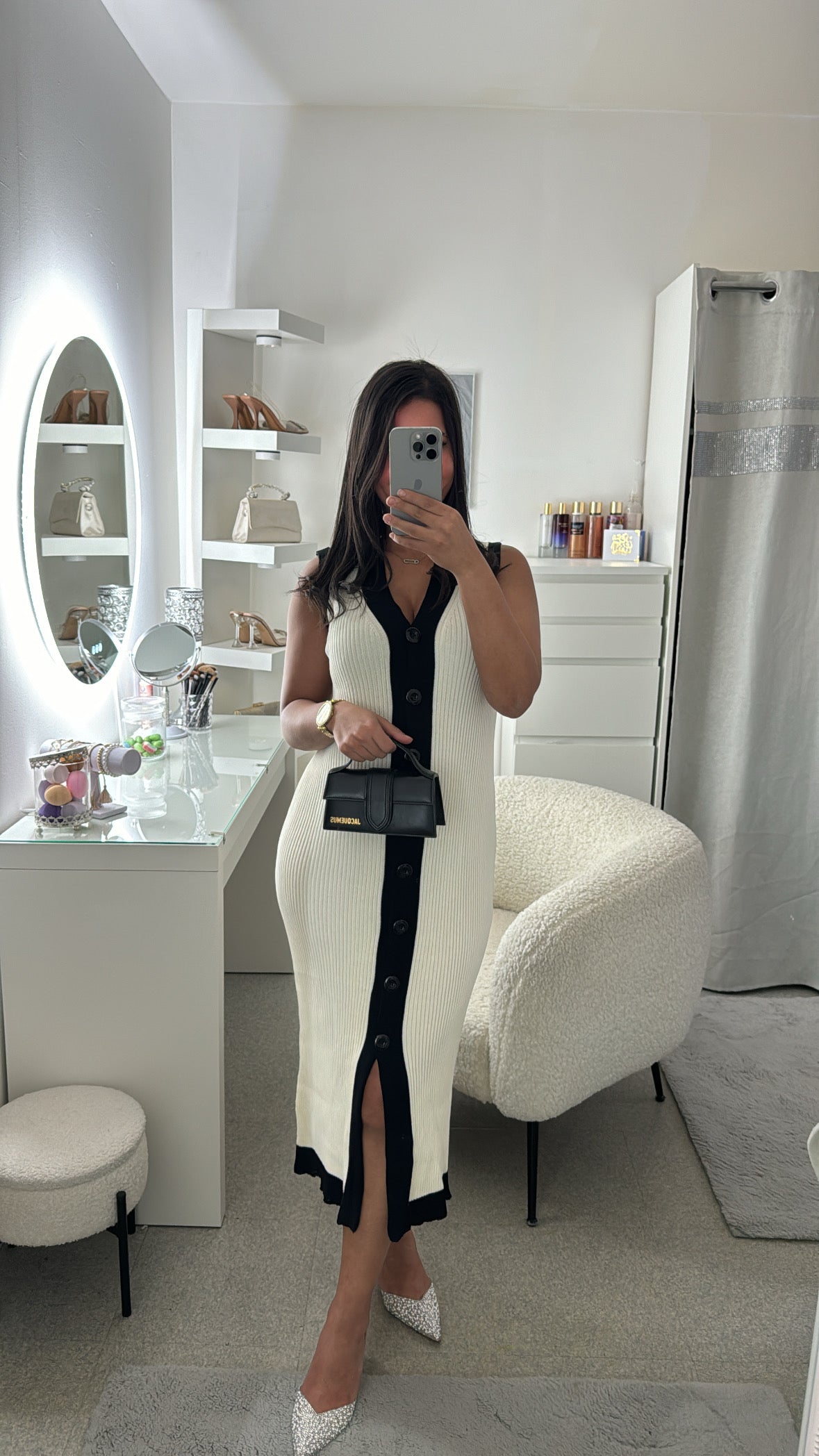 Robe sans manche blanc