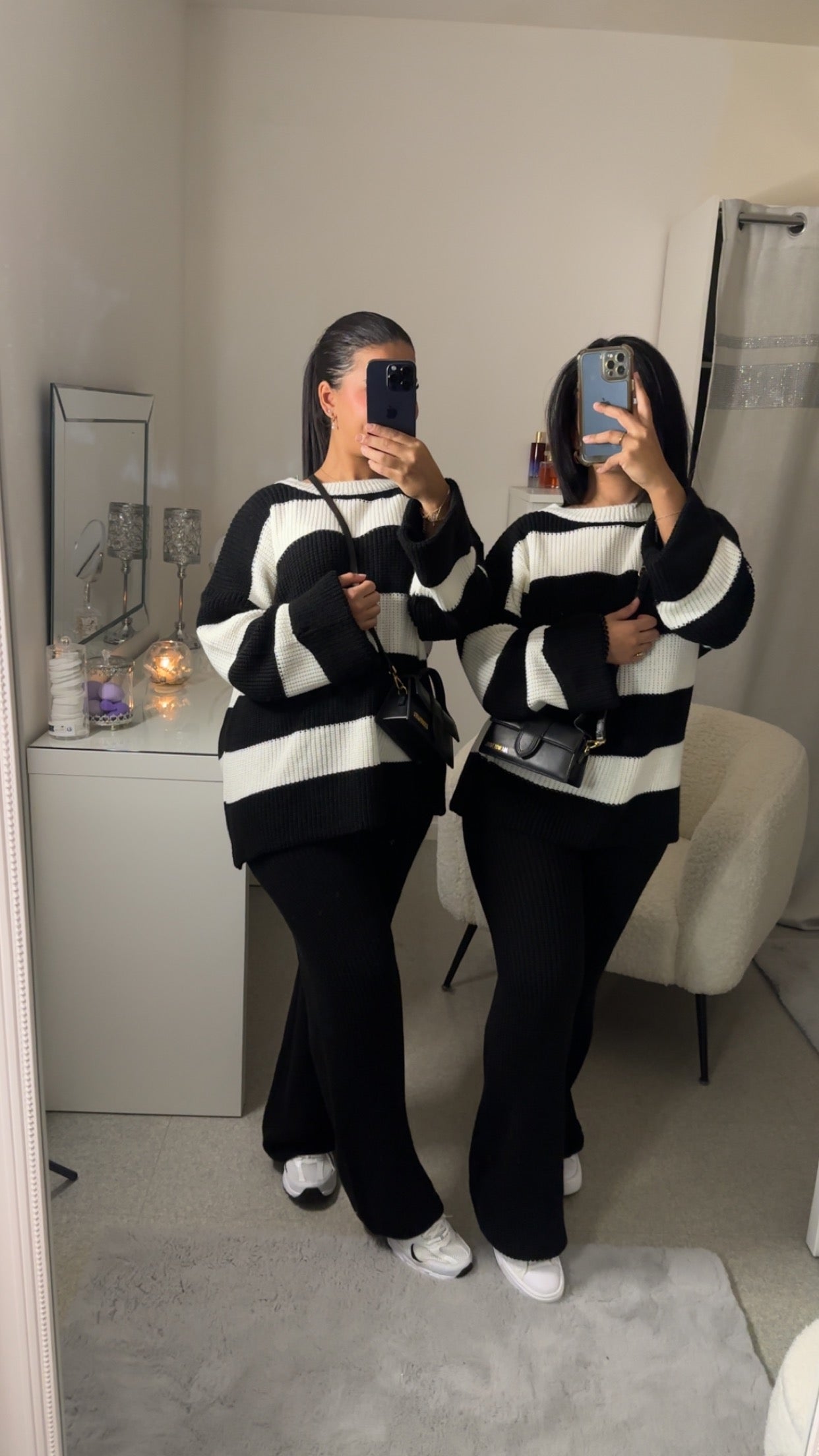 Ensemble bi couleur noir