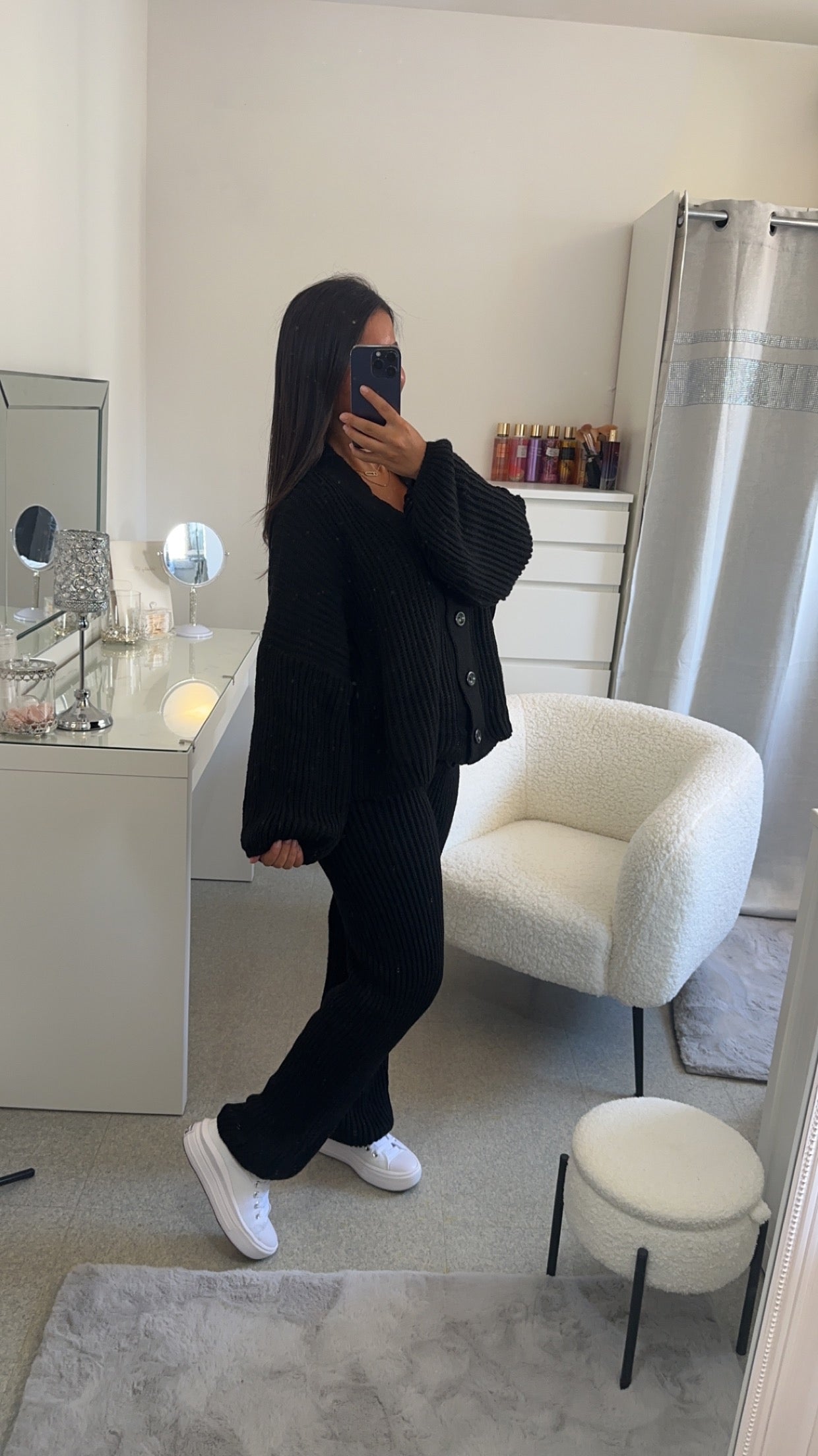 Ensemble en maille noir
