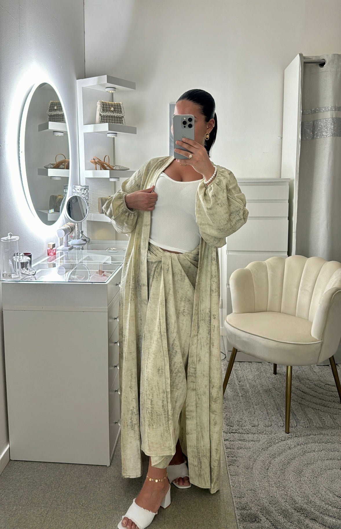 Ensemble Salma à nouer vert