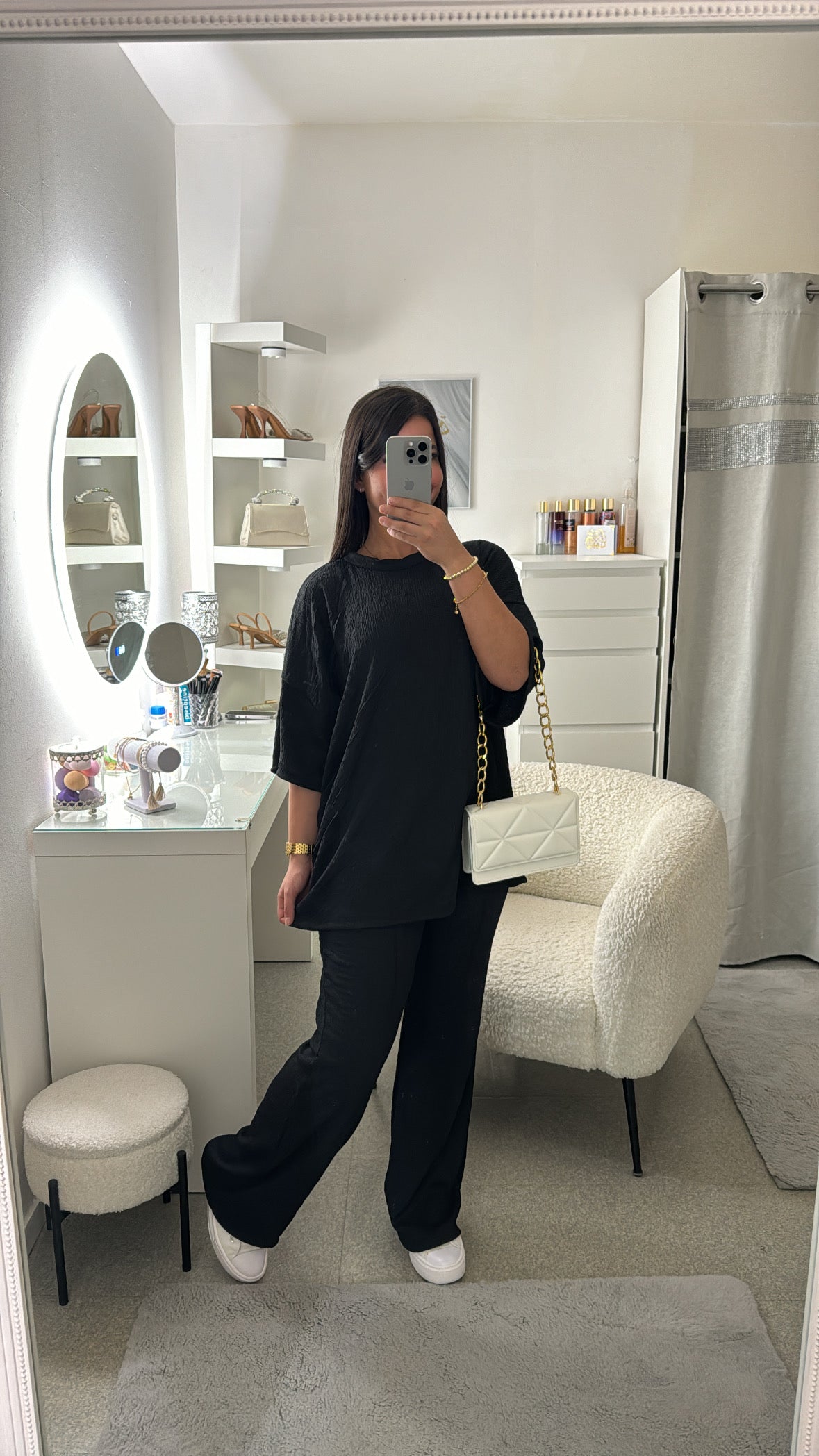 Ensemble tee shirt décontracté noir