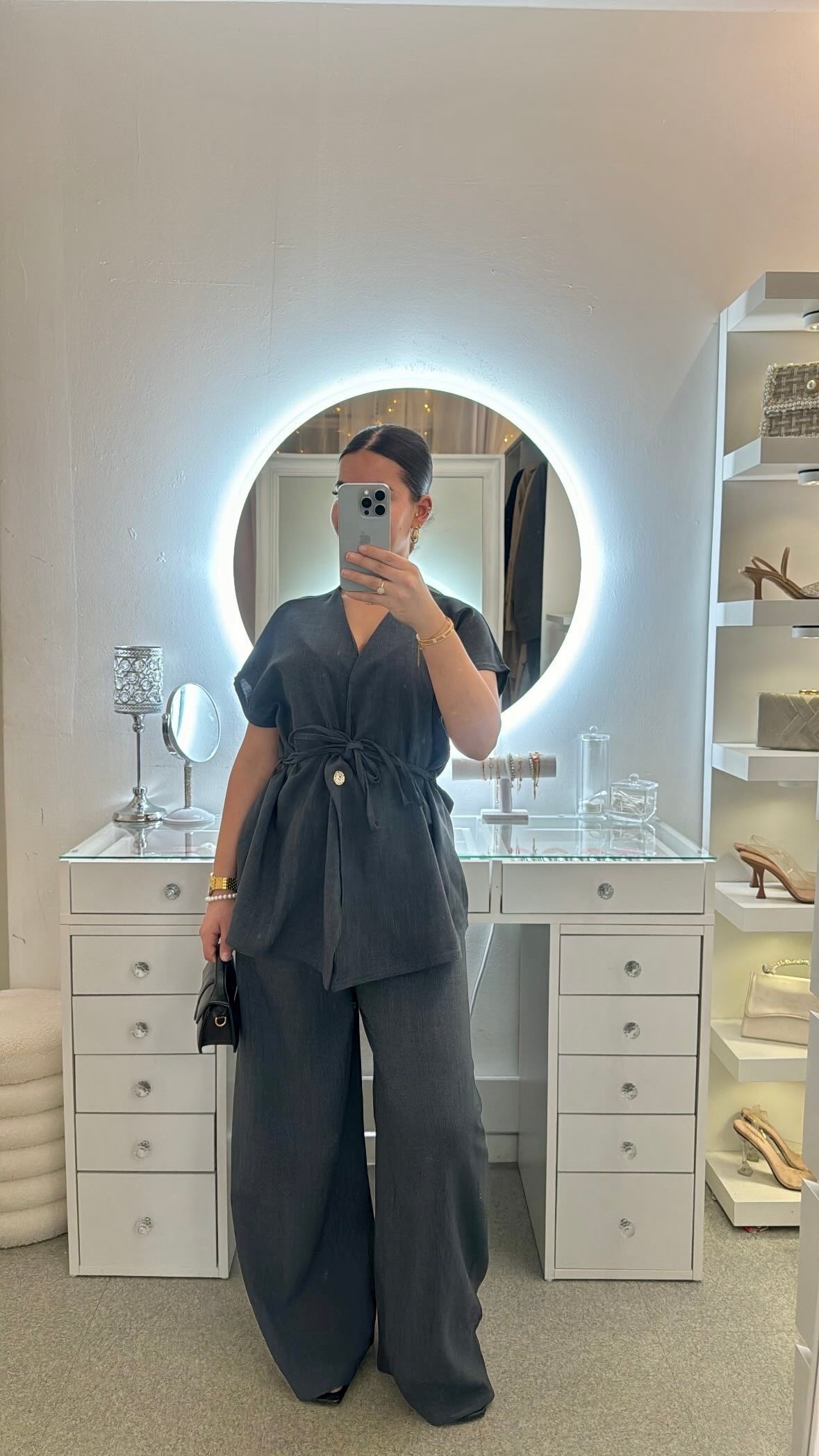 Ensemble Jasmin gris foncée