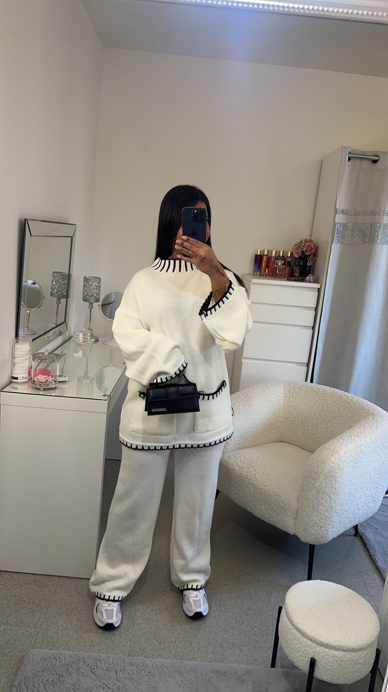 Ensemble 2 poches blanc