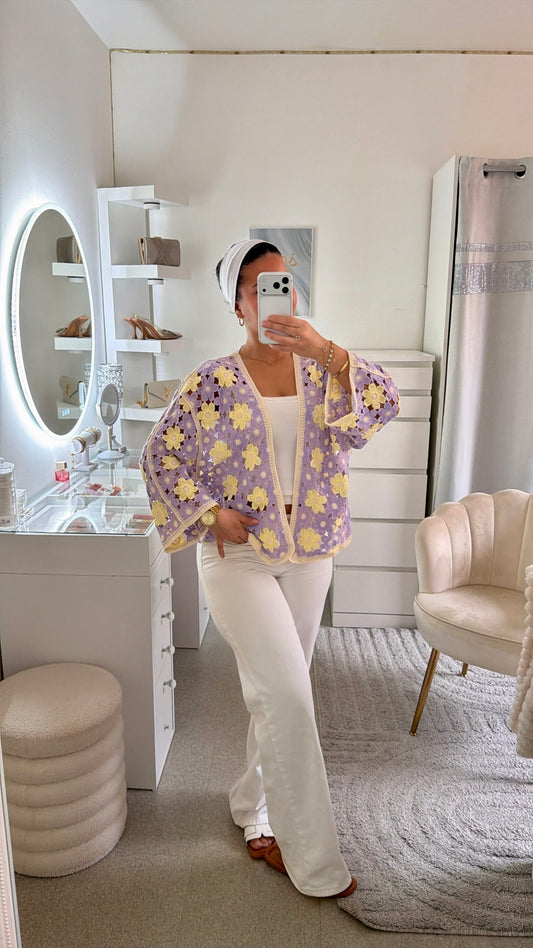 Cardigan Flora violet