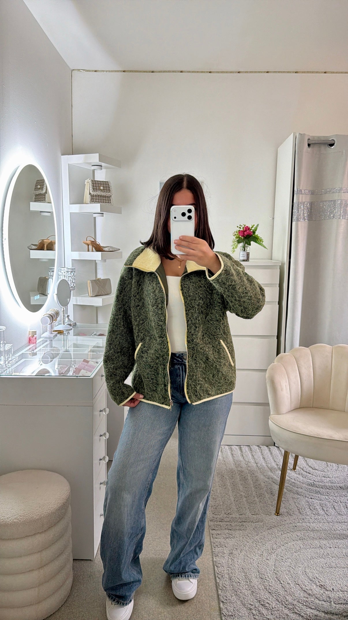 Veste Aaliyah vert kaki