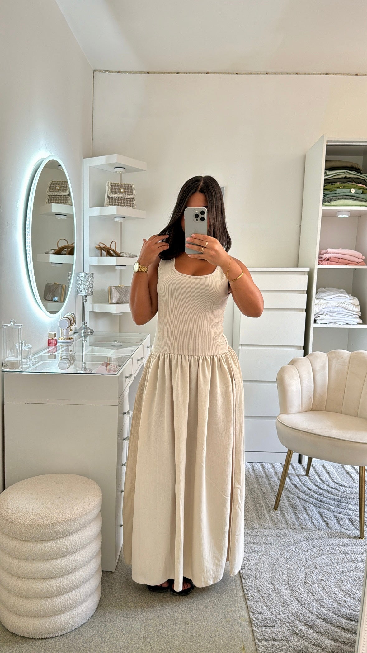 Robe melinda beige