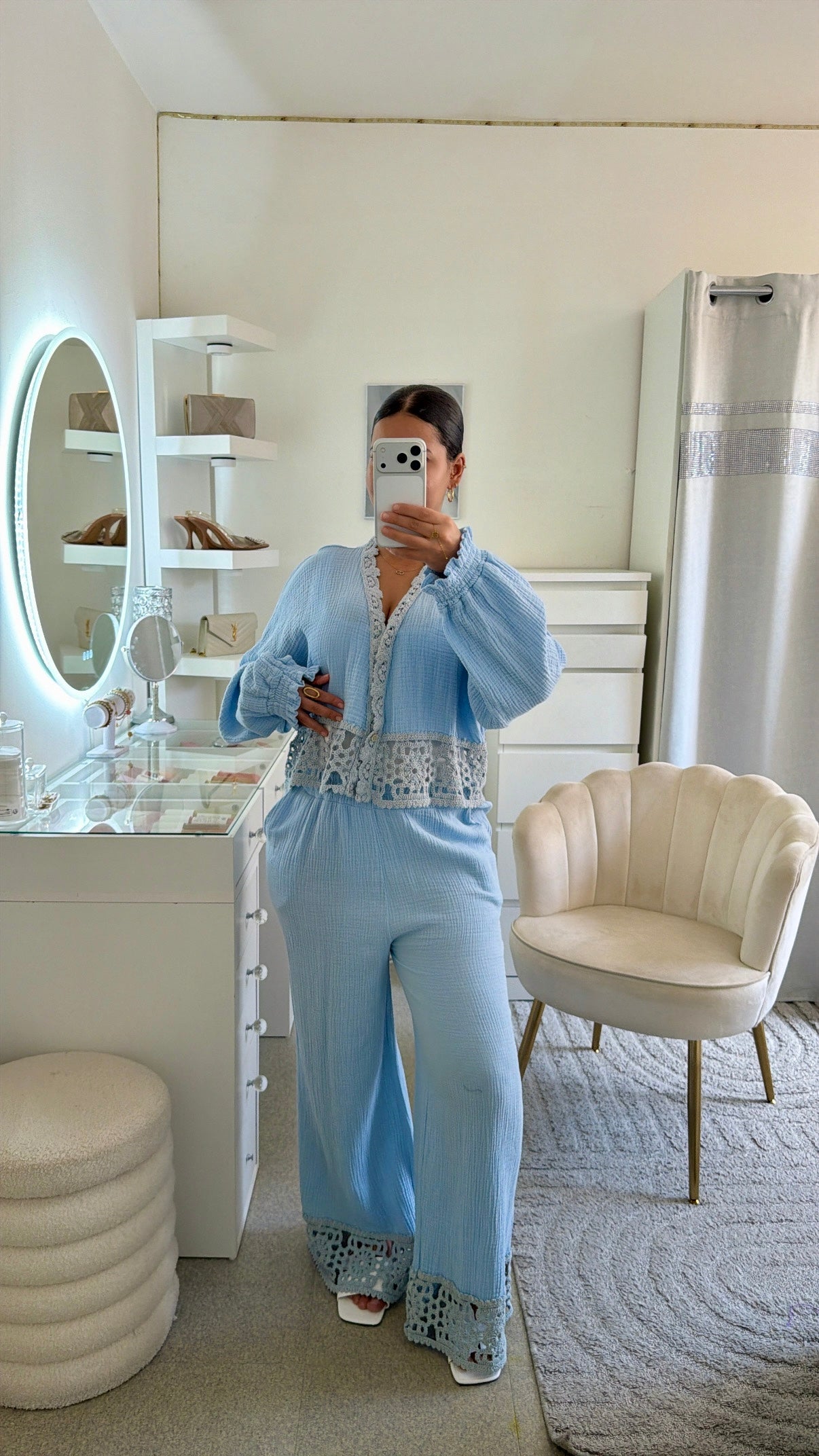 Ensemble Adriana bleu