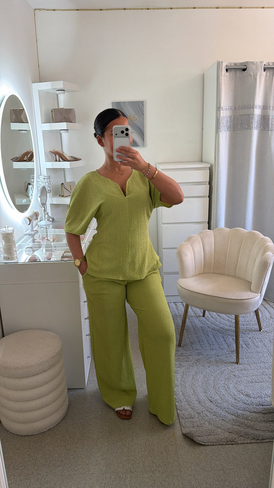 Ensemble Coralie vert