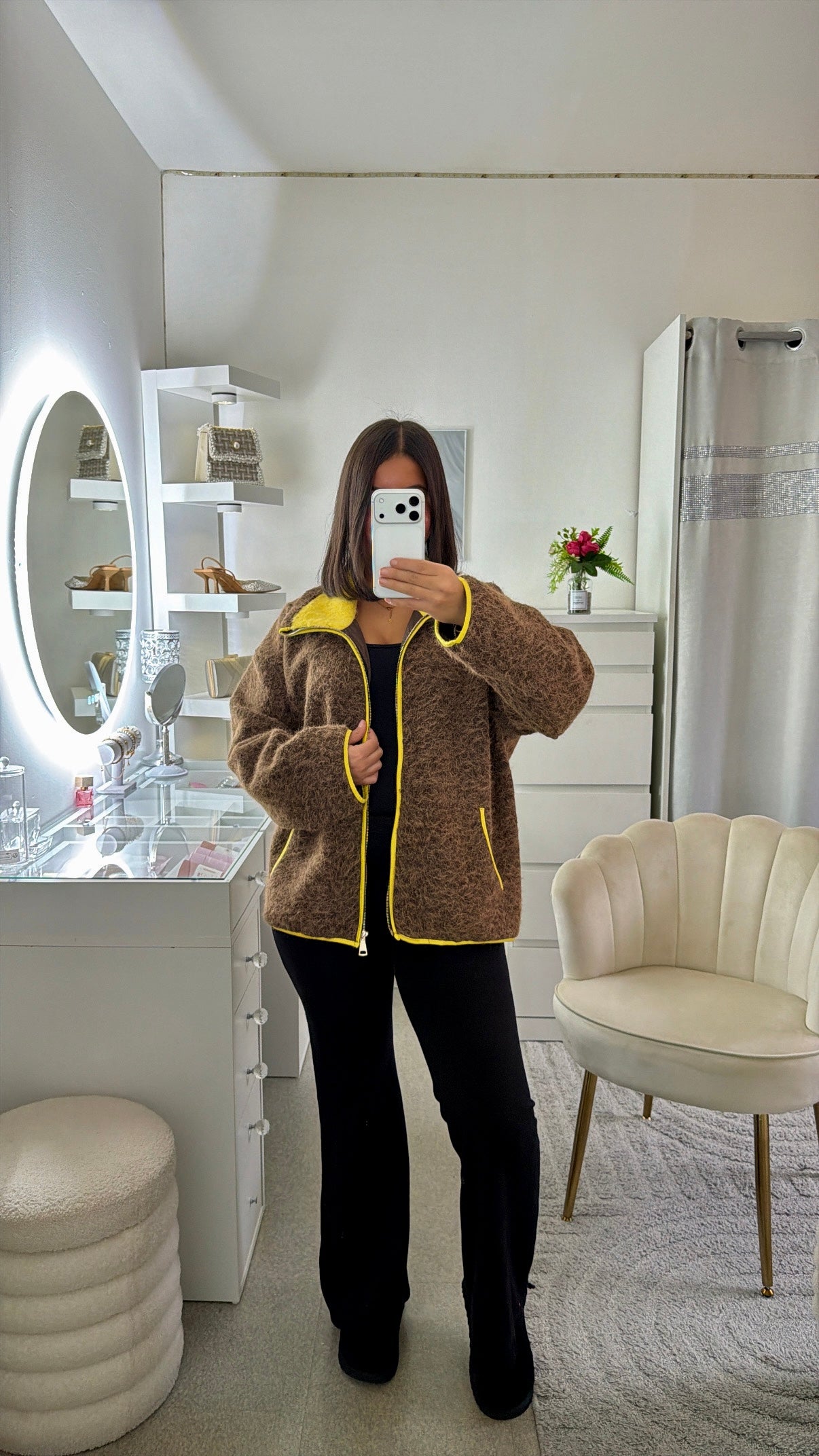 Gilet Aaliyah marron