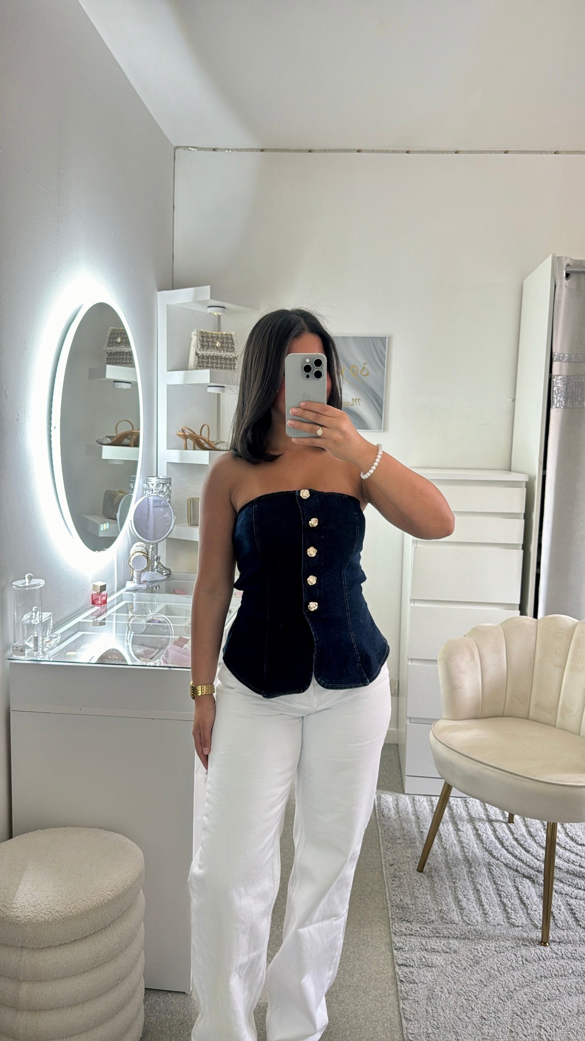 Top Ella en jean