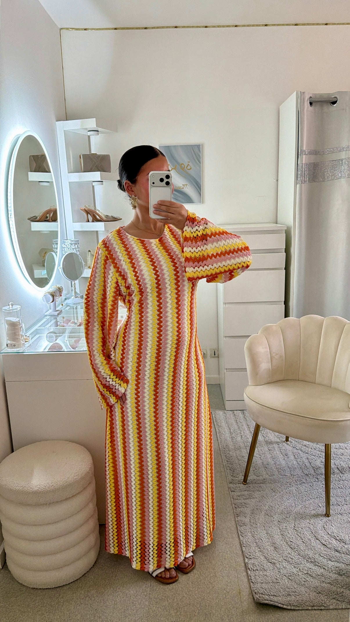 Robe Fadila orange jaune