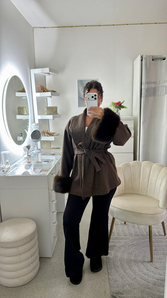 Manteau Amira marron