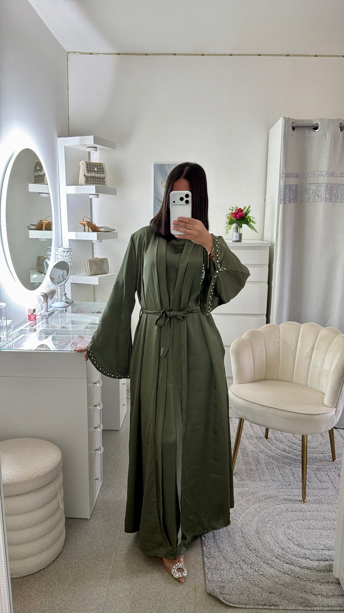 Abaya kimono Hajar vert
