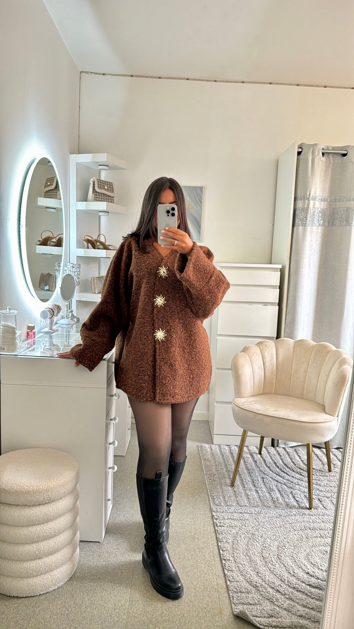 Veste Nej en marron