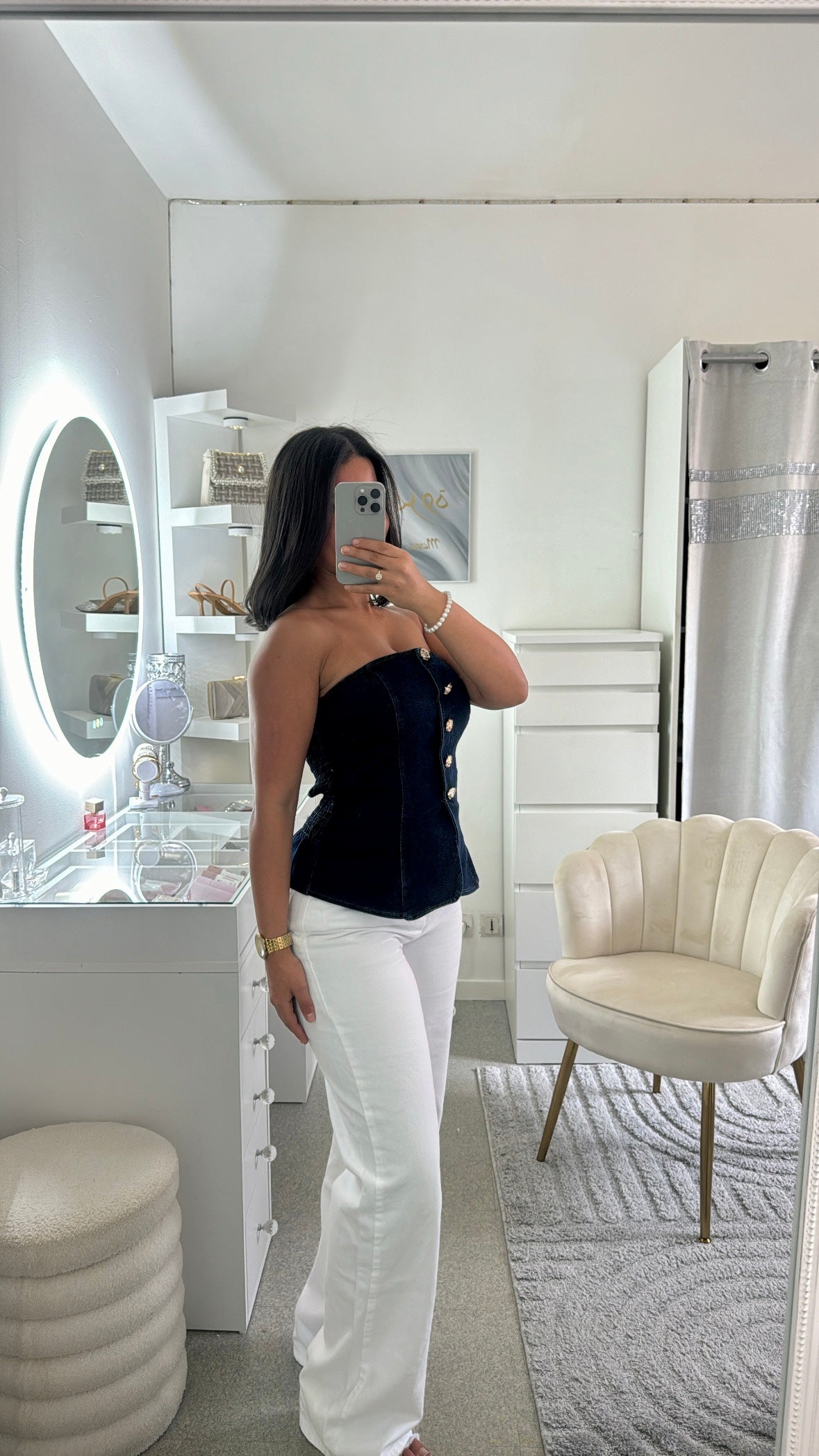 Top Ella en jean