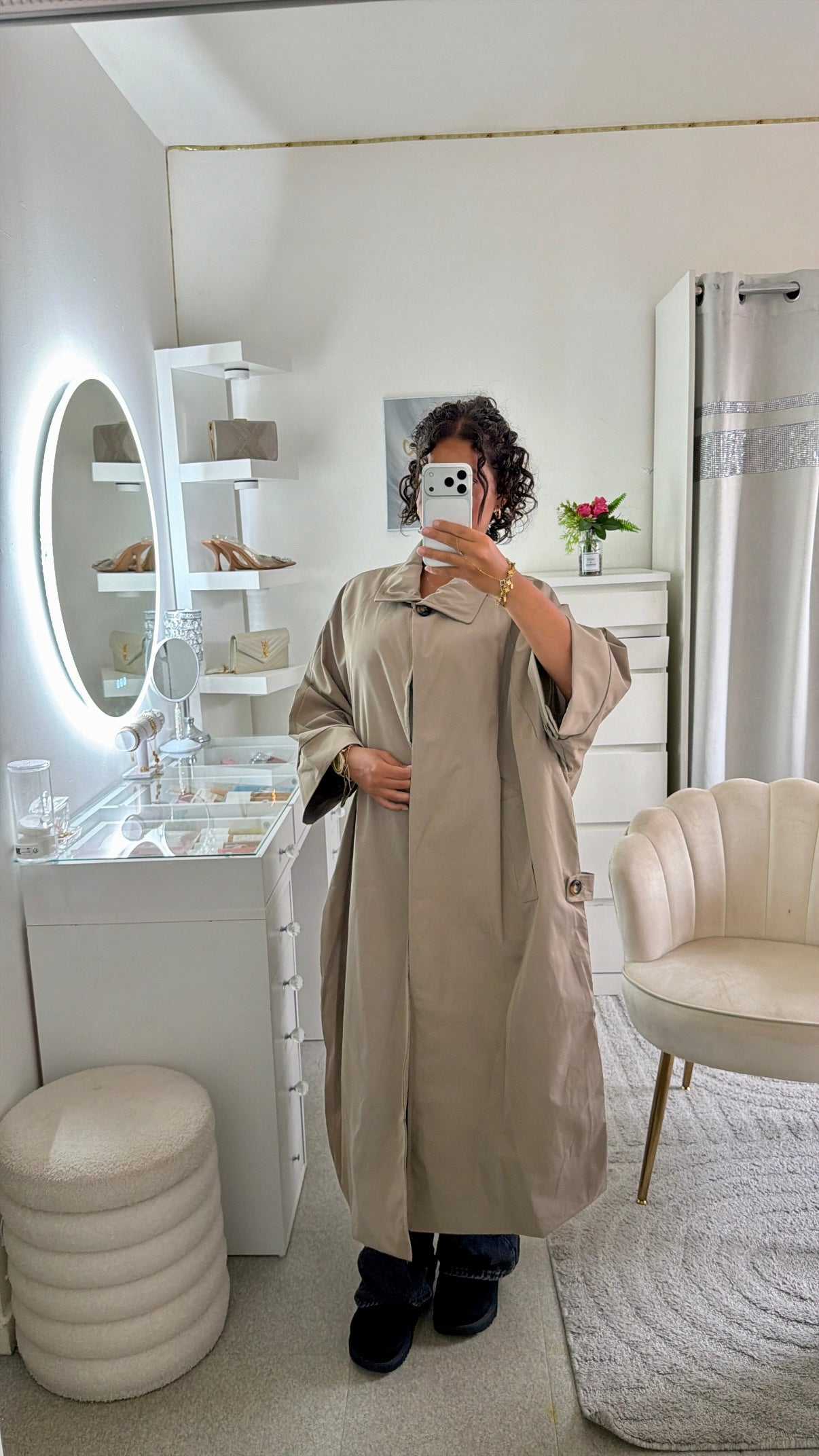 Trench Deema en taupe