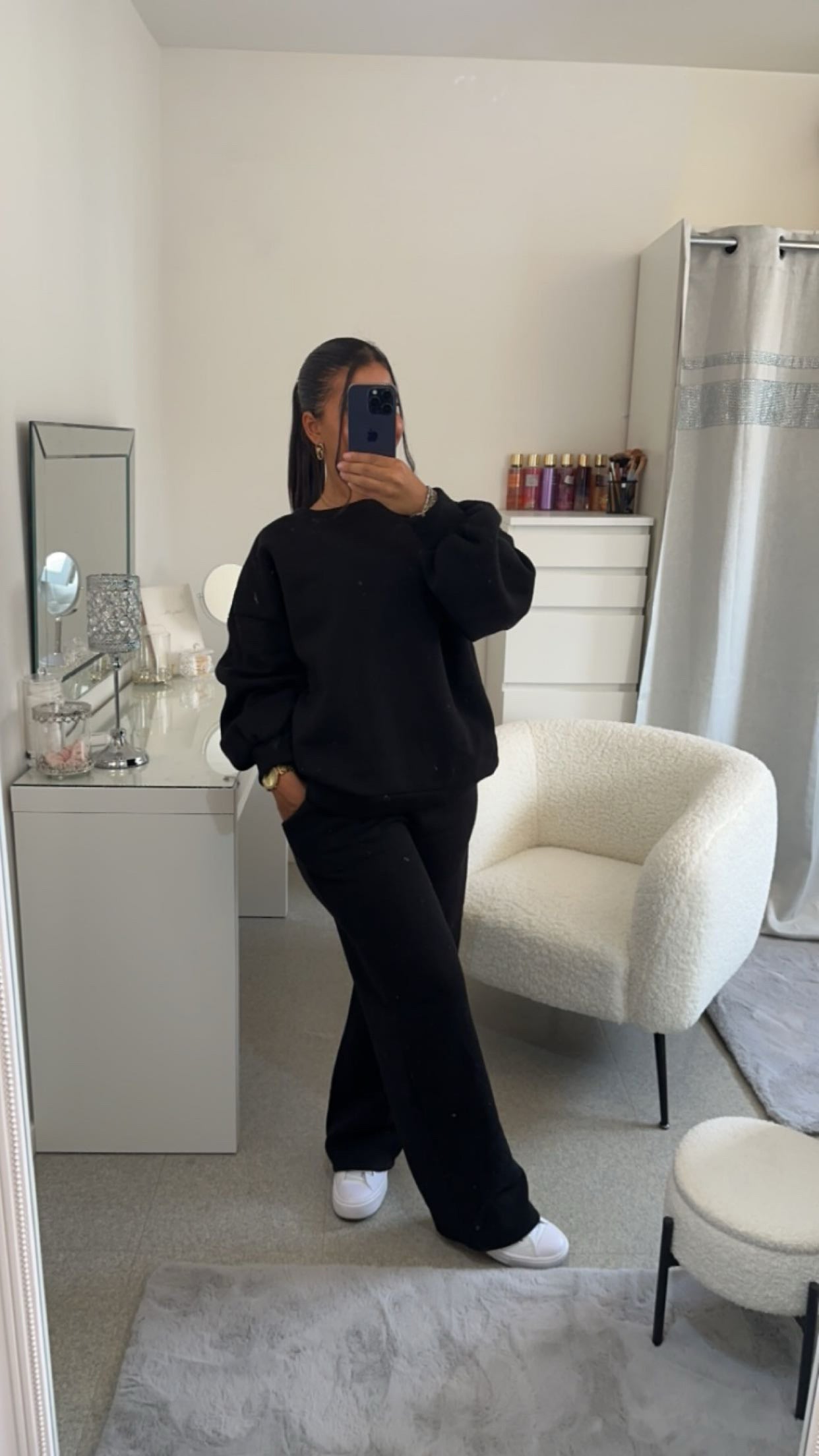 Ensemble jogging oversize noir