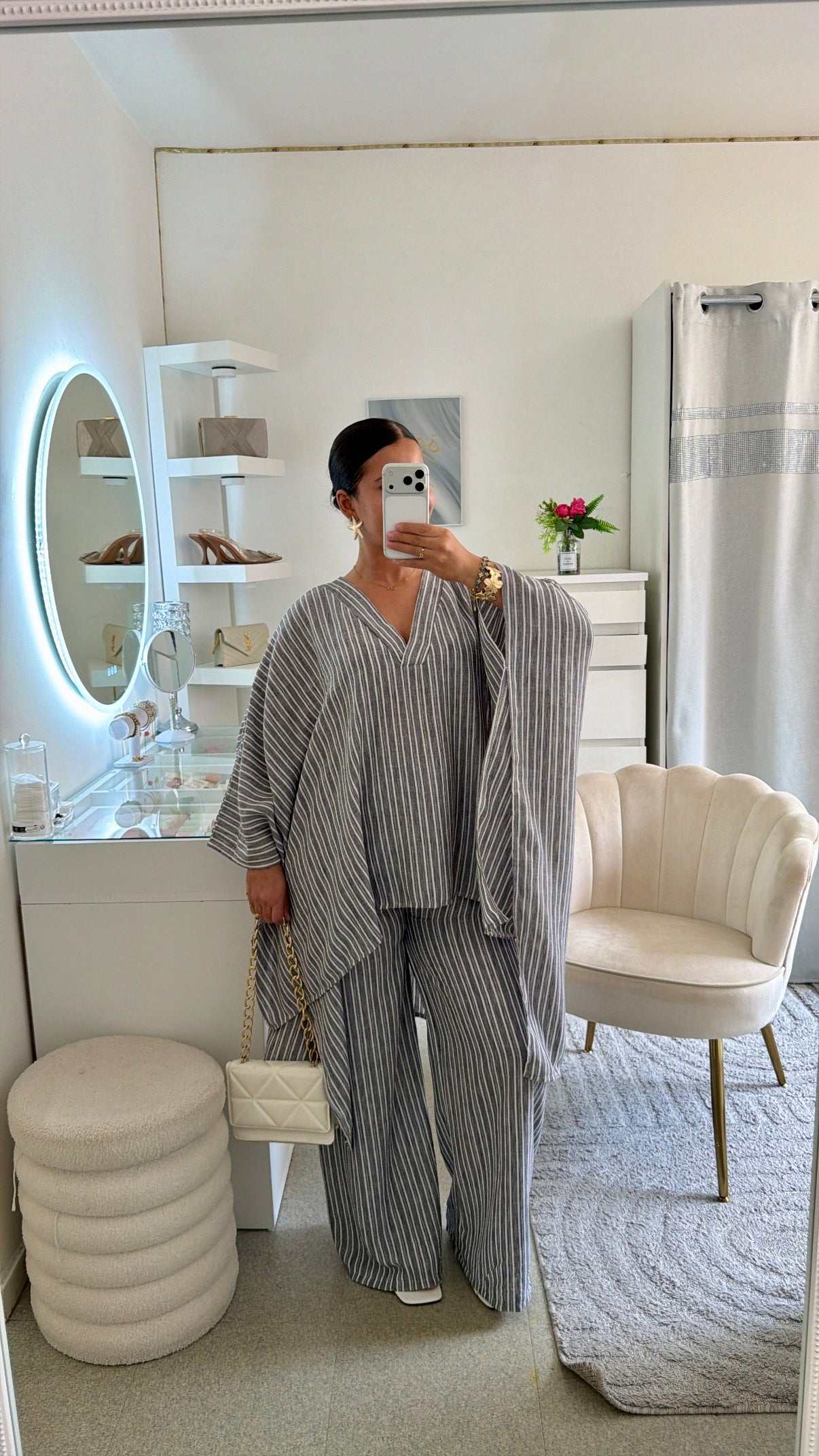 Ensemble Salwa gris