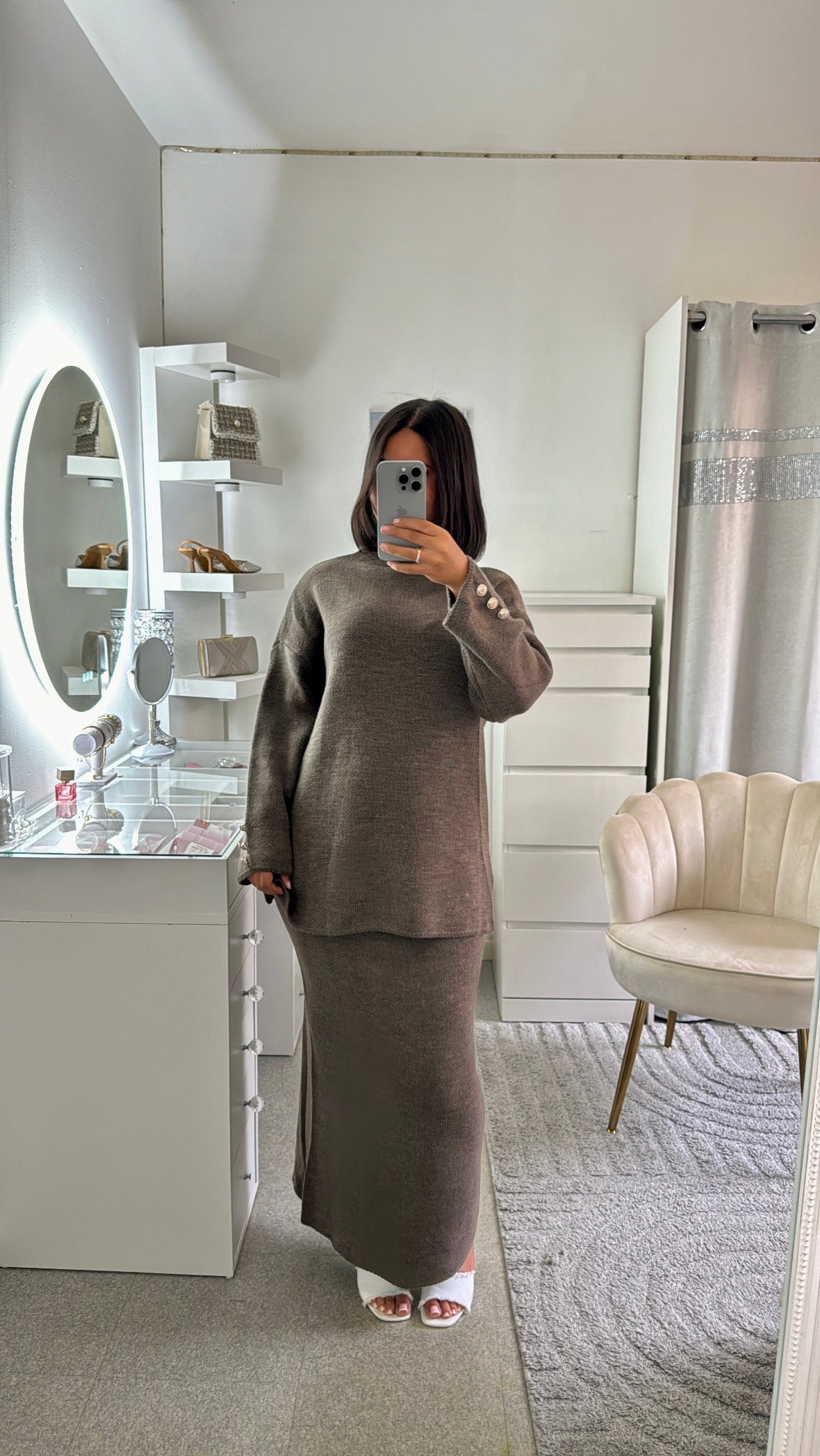 Ensemble Faiza taupe