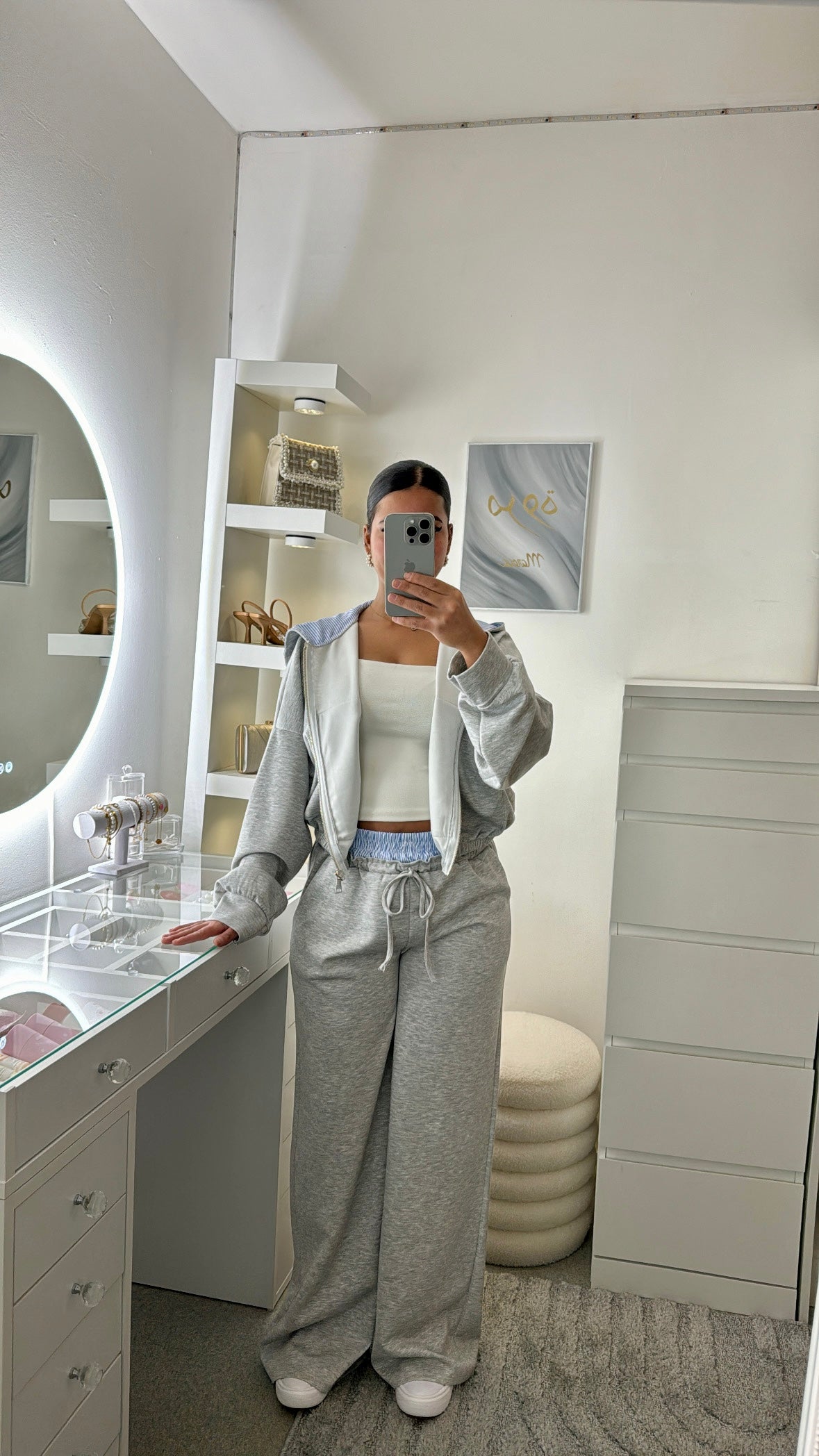 Ensemble cozy chic gris