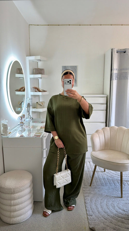Ensemble t shirt Leïla vert