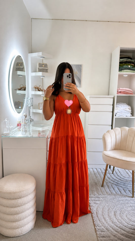 Robe Lilia rouge terracotta