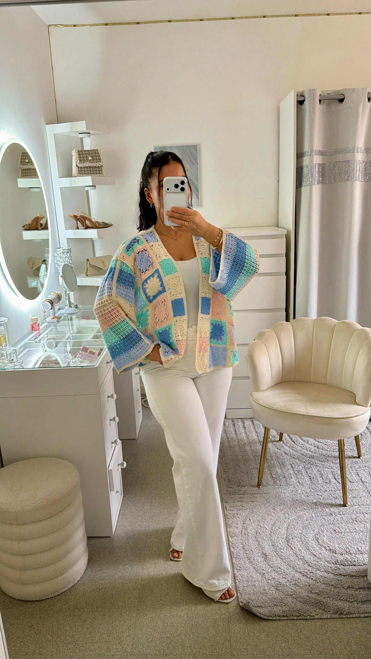 Cardigan Amira  bleu clair