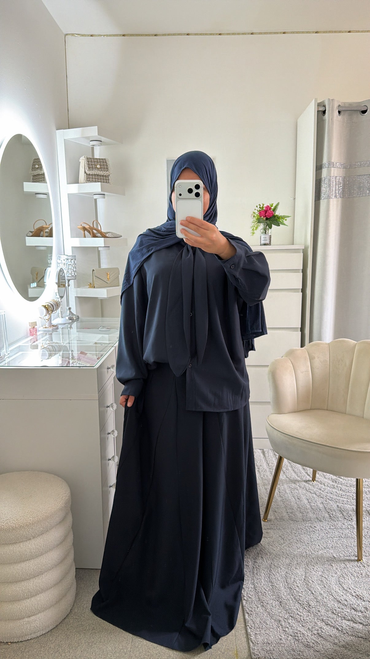 Ensemble chemise Ayana bleu