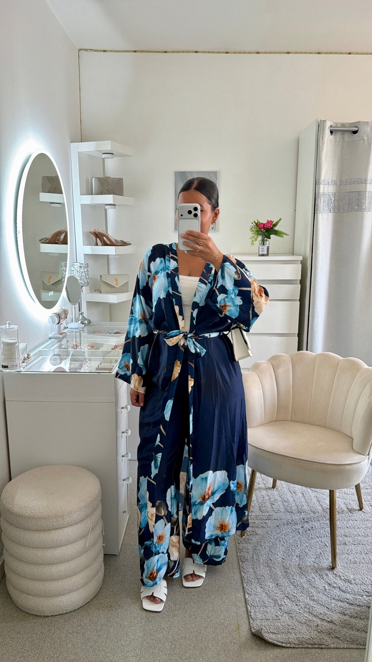 Ensemble kimono Ayline bleu